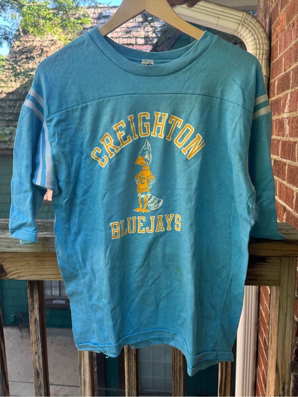 Jerzees Teal Creighton Bluejays Short Sleeve Kids Jersey